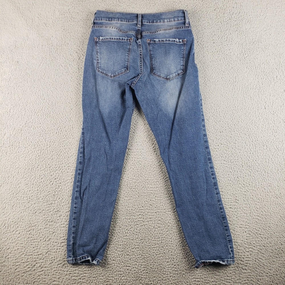 Mott & Bow Jeans Womens 26x27 Blue Boyfriend Distressed Medium Wash Stretch‎ - Picture 13 of 15